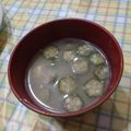 ラリー＆サラ's cooksnap of when they made オクラと豆腐、とろろ昆布のお味噌汁.