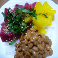 yukanosuke's cooksnap of when they made まぐろと納豆のすし丼.