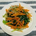 きゃんのすけちゃん's cooksnap of when they made ♥もやし、ホウレン草、人参のナムル♥.