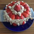 クックE387VT☆'s cooksnap of when they made チョコクリームを食べる♡イチゴのケーキ.