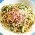 ムクムク♪'s cooksnap of when they made 納豆アボカドクリーミーパスタ.