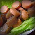 かき氷's cooksnap of when they made おさかなソーセージとコンニャクの甘辛煮.