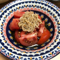 豆乳pudding's cooksnap of when they made ごま油香る☆トマトとしらすの和え物.