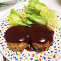 ゆうちゃんクック♡♡'s cooksnap of when they made 節約⭐もやしのかさ増し照り焼きハンバーグ.