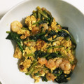 妻はベトナム人's cooksnap of when they made ほうれん草とエビのバタぽん卵とじ！.