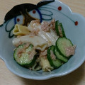 クック7JDJA6☆'s cooksnap of when they made 簡単！マカロニと胡瓜とツナのポン酢和え.