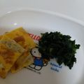 Qth66's cooksnap of when they made 〈離乳食後期～幼児食〉小松菜わかめの副菜.