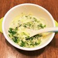 yuka119's cooksnap of when they made ☆離乳食中期 レタスとしらすのチーズ粥☆.