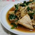 sacon72's cooksnap of when they made ニラとめかじきのオイスターソース.