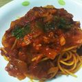 はろーもえか's cooksnap of when they made ☆ニンニクとトマトソースのパスタ☆.