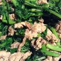 ふじかな's cooksnap of when they made 春の一品♪ 豚肉とかき菜のピリ辛味噌炒め.
