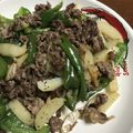 カナリアイエロー's cooksnap of when they made 牛肉★ピーマン★おじゃがの塩炒め.