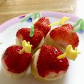 広野のタイタン's cooksnap of when they made ☆ひとくちサイズの☆いちごバナナ.