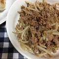gumy's cooksnap of when they made 節約＊挽き肉ともやしのマヨ醤油炒め＊.