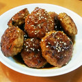 ハニー亭's cooksnap of when they made 豚挽き肉ともやしの照り焼きつくね.