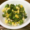 卵せんべい's cooksnap of when they made ブロッコリーとコーンの粒マスタードマヨ.