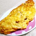 iーアイー's cooksnap of when they made 天ぷらリメイク☆絶品明石焼き風オムレツ♡.
