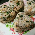 ma04tsu's cooksnap of when they made 鮭と大葉のオイルおむすび.