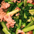 ひととせ305's cooksnap of when they made 中華風☆豚コマ小松菜炒め.