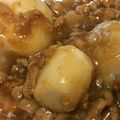aaaaak1105's cooksnap of when they made 超簡単、里芋の豚ひき肉餡かけ.