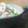 ダイナマイト漆黒's cooksnap of when they made 蓮根とスナップエンドウの梅マヨ和え.