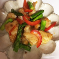 にこなり's cooksnap of when they made 鶏むねとアスパラの塩炒め♡しょうがの香り.
