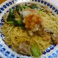 ミセスkei's cooksnap of when they made ランチ＊豚肉と小松菜、舞茸の和風パスタ.