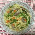 リラックマ君ママ♡'s cooksnap of when they made 自由で簡単★コンソメスープパスタ.