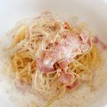 北区の中村's cooksnap of when they made ベーコンとえのきの味覇豆乳スープパスタ.