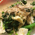 もくちゃん's cooksnap of when they made 菜の花のからし和え鶏皮入り.