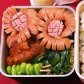 食べる事大好きママ's cooksnap of when they made ひまわりウインナー★飾り切り（キャラ弁）.