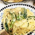 柊颯和's cooksnap of when they made チキンと小松菜の味噌ゴマクリームパスタ.