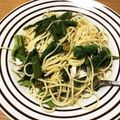 まちゃ!'s cooksnap of when they made のらぼう菜とジャコのパスタ.