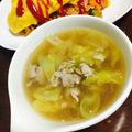 プラヤム's cooksnap of when they made キャベツとネギの中華スープ☆.