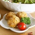 ガメコ's cooksnap of when they made 揚げない！カボチャのチーズコロッケ☆.