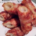 おにぎり0819's cooksnap of when they made ＊簡単＊節約＊甘辛ちくわの豚バラ肉巻き.