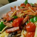 shoebills's cooksnap of when they made ミニトマトの辛口ペペロンチーノ.