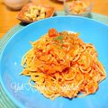 YUH♡ママ's cooksnap of when they made ツナとエノキのトマト豆乳パスタ.