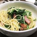 ゴロぽろり's cooksnap of when they made 時短！水菜とベーコンのペペロンチーノ♪♪.