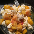 PicoTX's cooksnap of when they made 桃モッツァレラ（火を使わず簡単）.