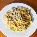 greentmt's cooksnap of when they made ★アボカドときのこのクリームパスタ★.