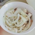 1045_'s cooksnap of when they made リンゴ酢で☆新玉ねぎときのこのマリネ.