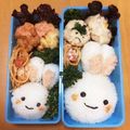 薄氷の融解☆'s cooksnap of when they made メリーズの白うさぎちゃん＊キャラ弁.