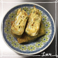 K0A9O0R8U♪'s cooksnap of when they made 白だしで簡単＊青のり網エビごまの卵焼き.