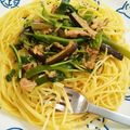 絵理依's cooksnap of when they made 副菜に♪ナスとピーマンの豆苗ツナ炒め.