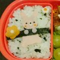 ハルジジ's cooksnap of when they made お弁当 キャラ弁♡うさぎ 幼稚園.