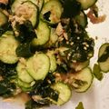 kayoayu's cooksnap of when they made ツナとワカメときゅうりの酢の物.