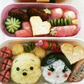 あみごっち's cooksnap of when they made キャラ弁♡ツムツムプーさん&白雪姫.