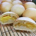 たにたーに's cooksnap of when they made HBで♡ハチミツ林檎とカスタードのパン.