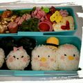 yukiはぴ's cooksnap of when they made ディズニーツムツム キャラ弁 型紙付.